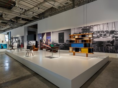 exhibition space with furniture