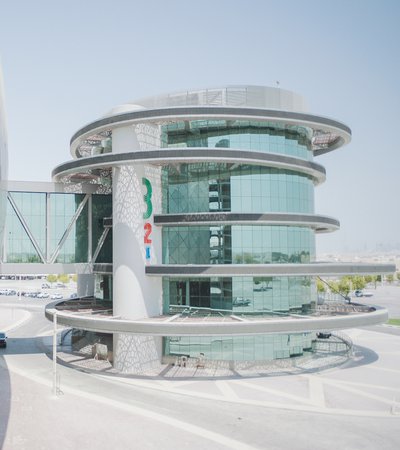 Exterior of 3-2-1 Qatar Olympic Sports Museum