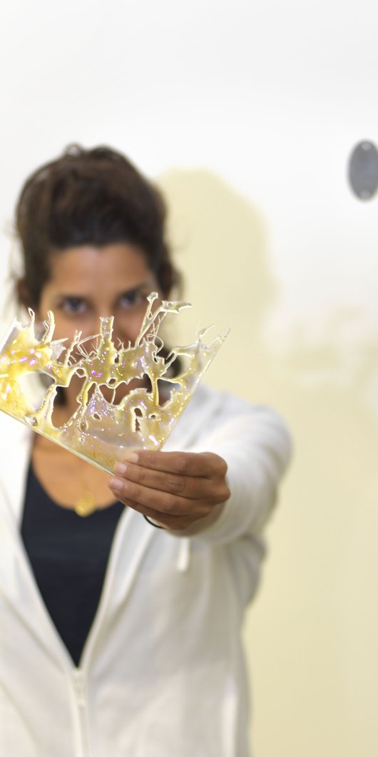 Artist Lulu M in her studio.