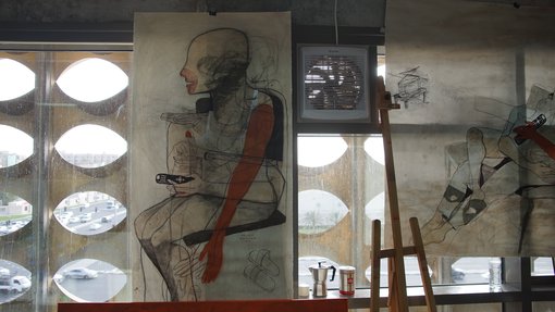 Hassan Manasrah's studio.