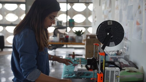 Sidra Zubairi's studio.