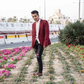 Man standing in garden