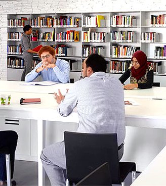 Interior of the Mathaf Library