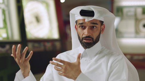 Video still of His Excellency Hassan Al Thawadi