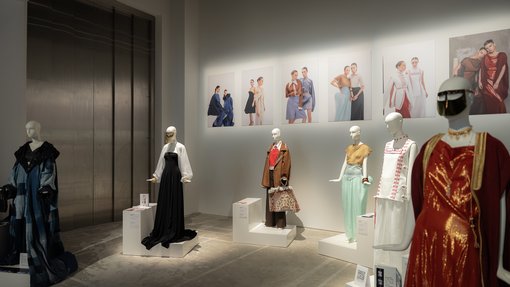 Mannequins wearing different garments