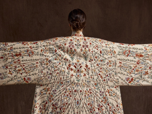 Back of an embroidered cape