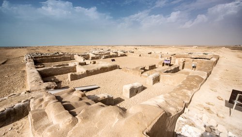 A view of the archaeological remains at the Al Zubarah heritage site