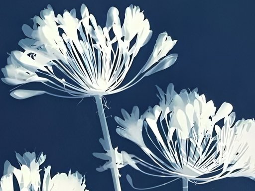 Cyanotype of a flower