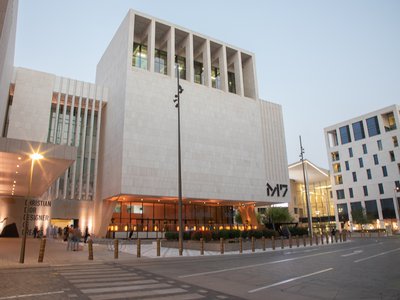 An exterior shot of M7 Building