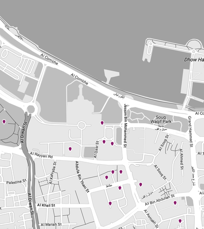 map of the doha heritage walking trail