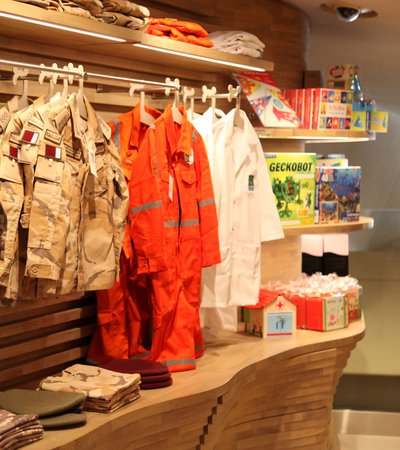 Products on display in the NMoQ's children's gift shop