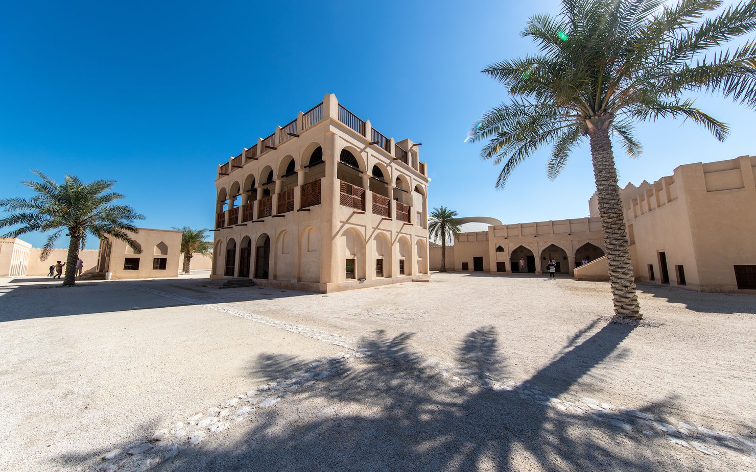 Wide shot of the NMoQ palace