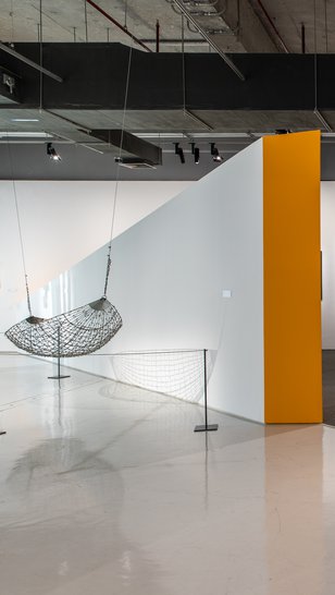 Interior view of a temporary exhibition at the Garage Gallery