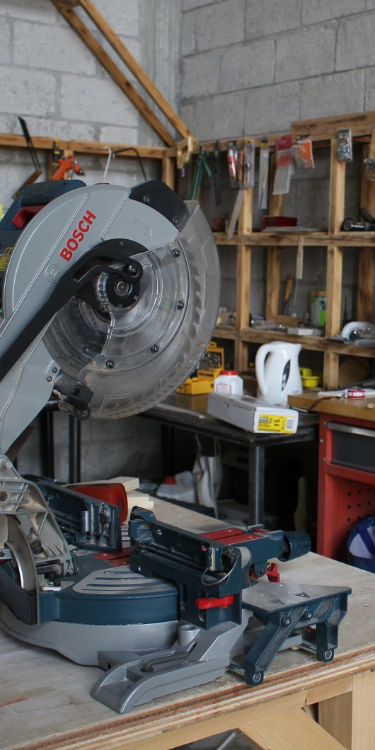 Fire Station Woodshop, which includes several woodworking tools and equipment.